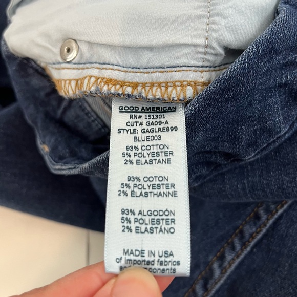 Good American Good Legs Jeans GAGLRE899 Blue 003 Size 4 stretchy! - Picture 11 of 11